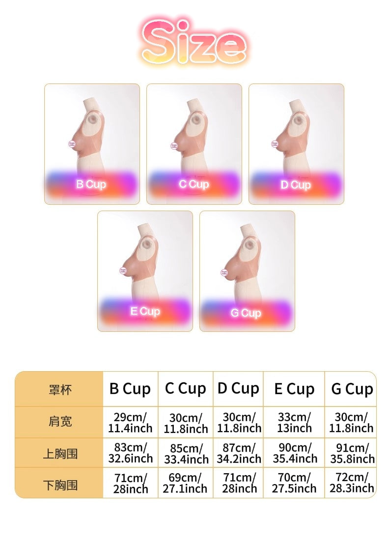 Free Shipping丨Silicone Fake Breast, B-G Cup Breastplate