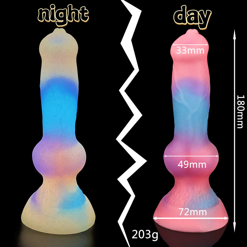 Free shipping丨Colorful Noctilucent Dildo with Strong Suction Cup, Adult Toy for Women