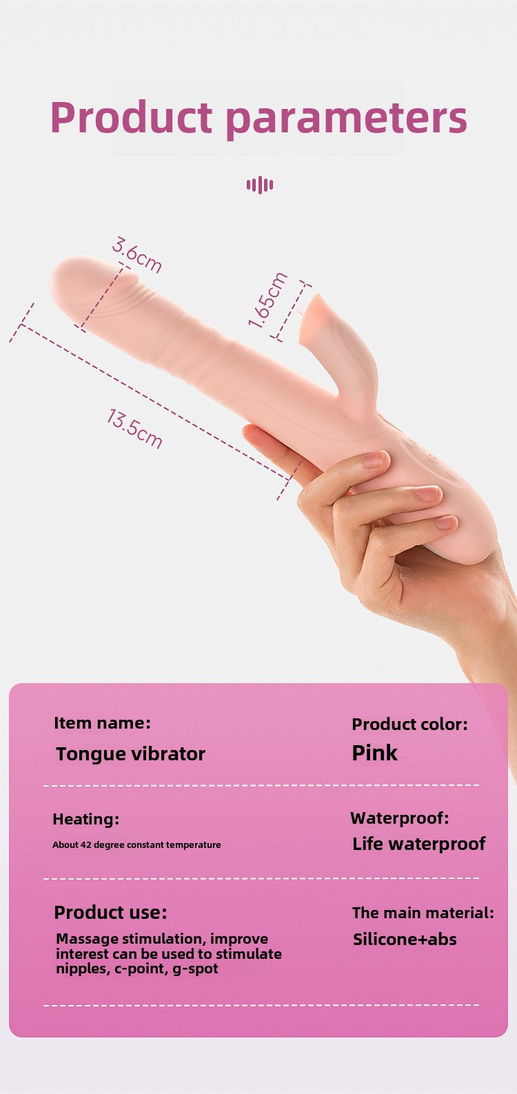 Tongue Licking Telescopic Vibrator Female Appliance